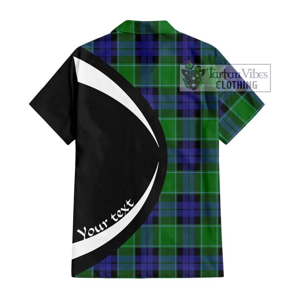 Haldane Tartan Hawaiian Shirt with Family Crest Circle Style - Tartan Vibes Clothing