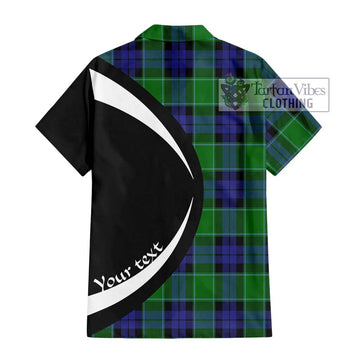 Haldane Tartan Hawaiian Shirt with Family Crest Circle Style - Tartan Vibes Clothing