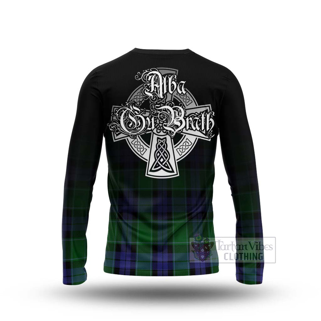 Haldane Tartan Long Sleeve T-Shirt Featuring Alba Gu Brath Family Crest Celtic Inspired - Tartan Vibes Clothing