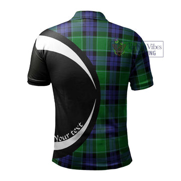 Haldane Tartan Men's Polo Shirt with Family Crest Circle Style - Tartan Vibes Clothing