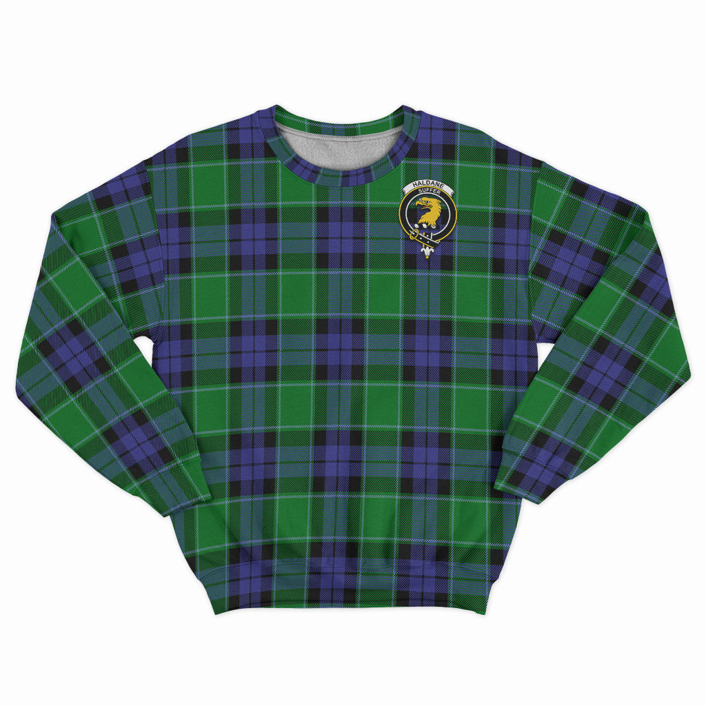 Haldane Tartan Sweatshirt with Family Crest - Tartan Vibes Clothing
