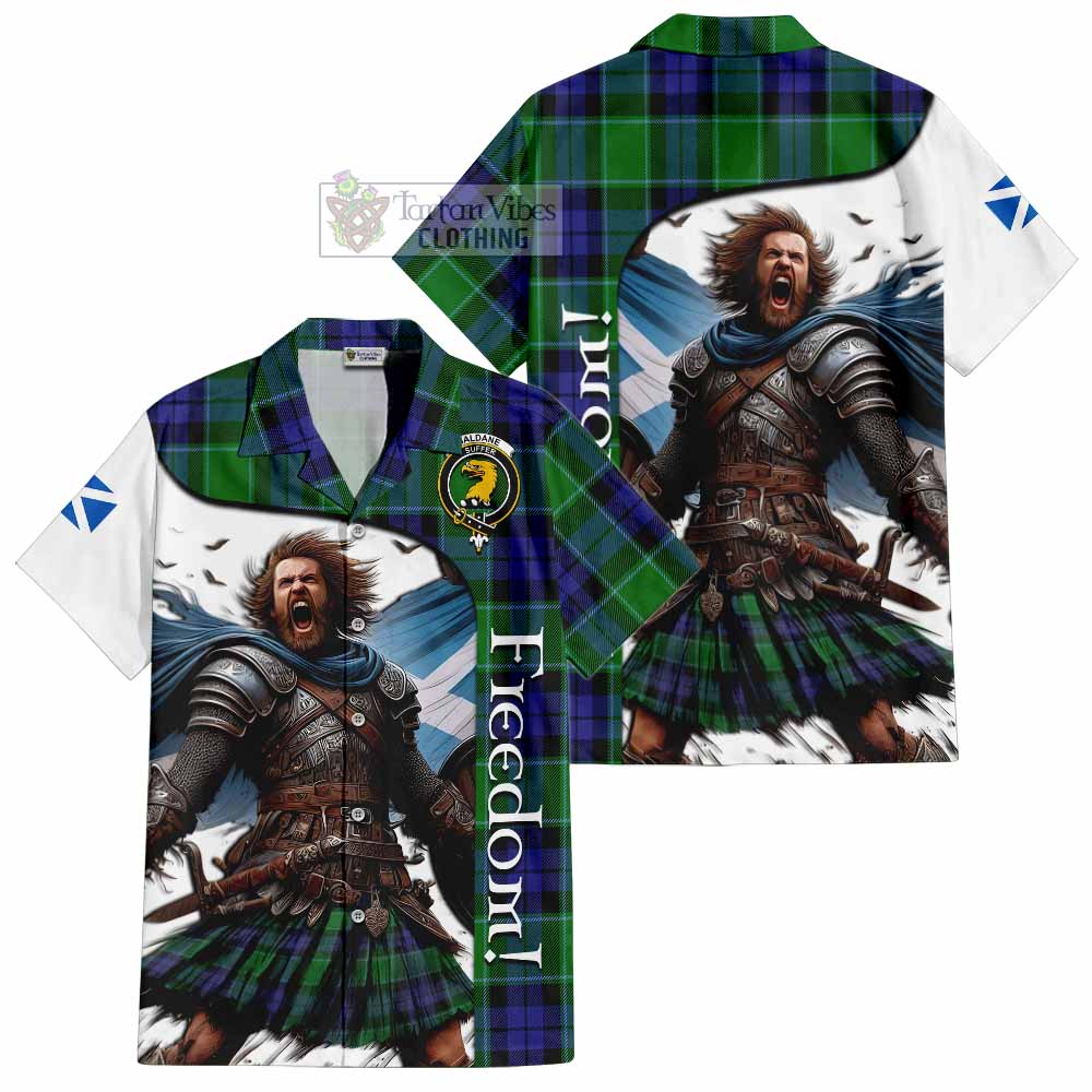 Haldane Crest Tartan Hawaiian Shirt Inspired by the Freedom of Scottish Warrior - Tartan Vibes Clothing