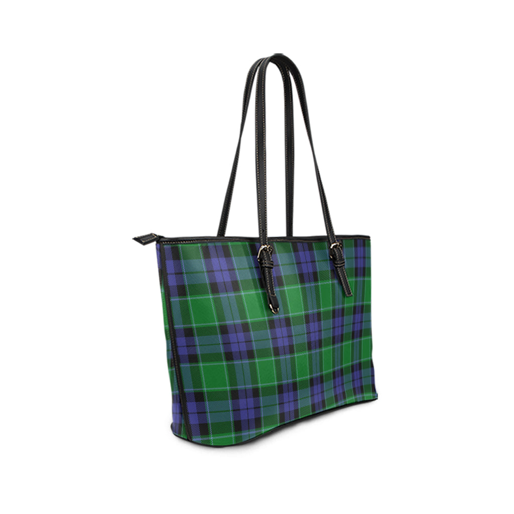 Haldane Tartan Leather Tote Bag - Tartan Vibes Clothing