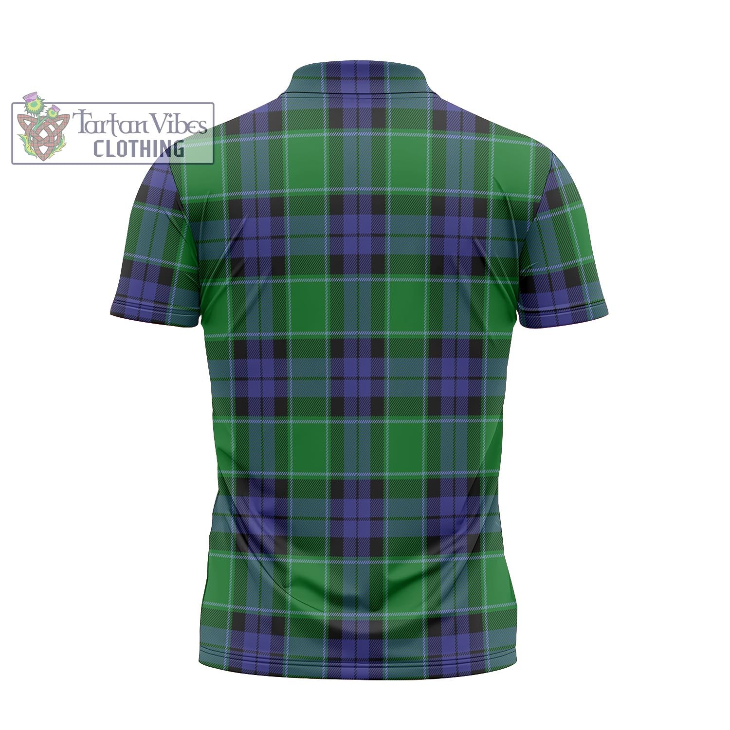 Haldane Tartan Zipper Polo Shirt with Family Crest - Tartan Vibes Clothing