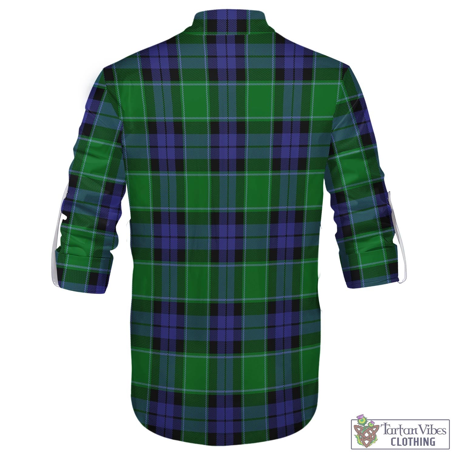 Haldane Tartan Men's Scottish Traditional Jacobite Ghillie Kilt Shirt - Tartan Vibes Clothing