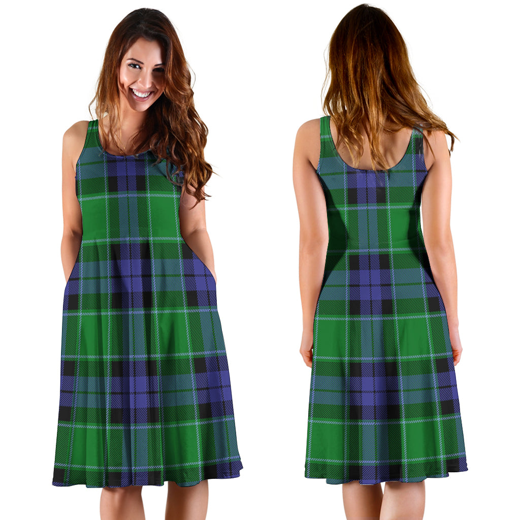 Haldane Tartan Sleeveless Midi Womens Dress - Tartan Vibes Clothing
