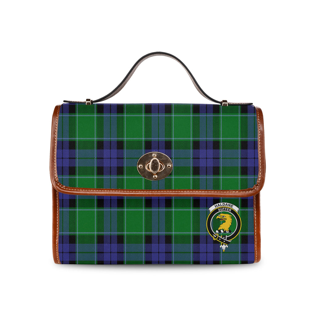 haldane-tartan-leather-strap-waterproof-canvas-bag-with-family-crest