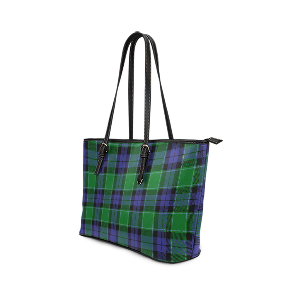 Haldane Tartan Leather Tote Bag - Tartan Vibes Clothing