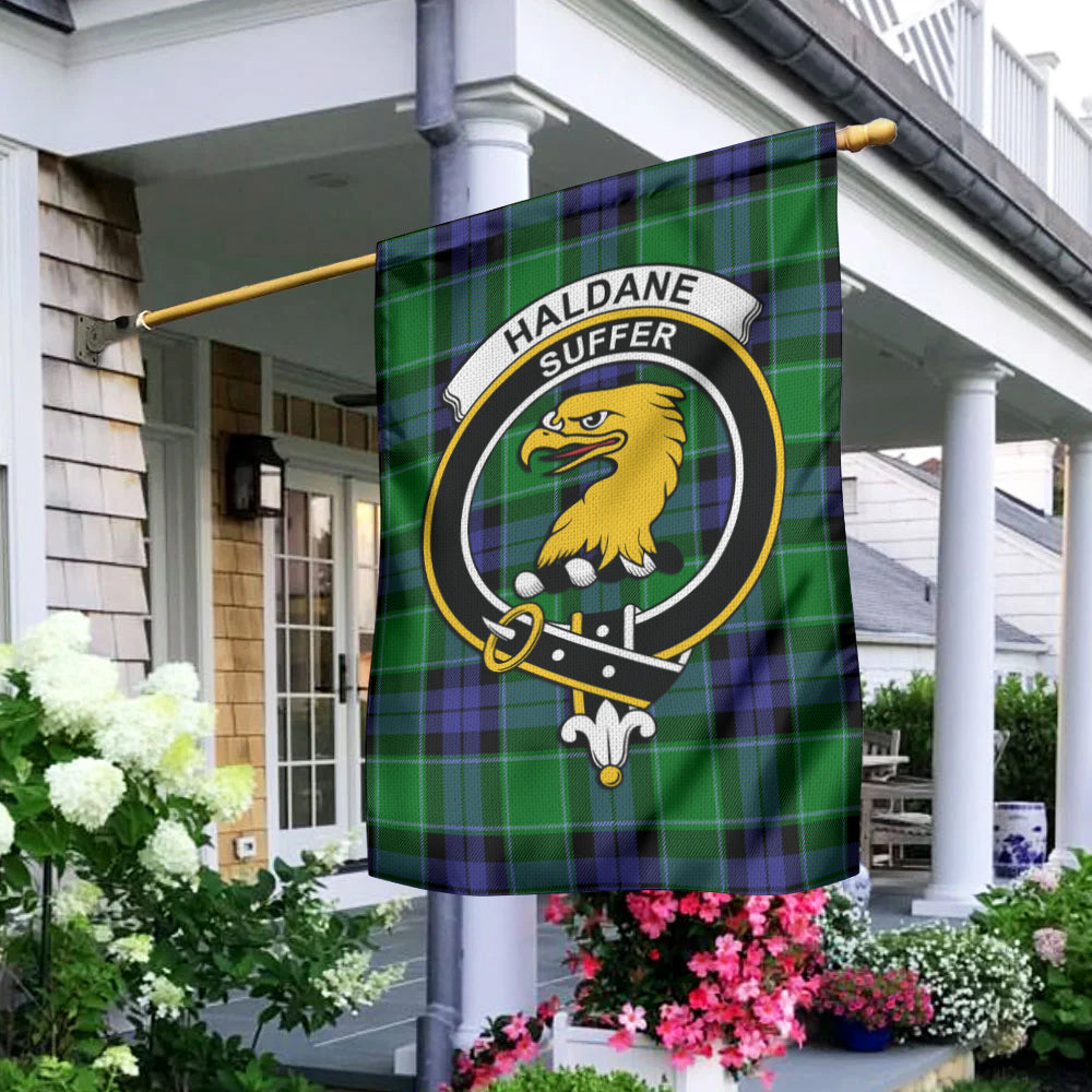 Haldane Tartan Flag with Family Crest - Tartan Vibes Clothing