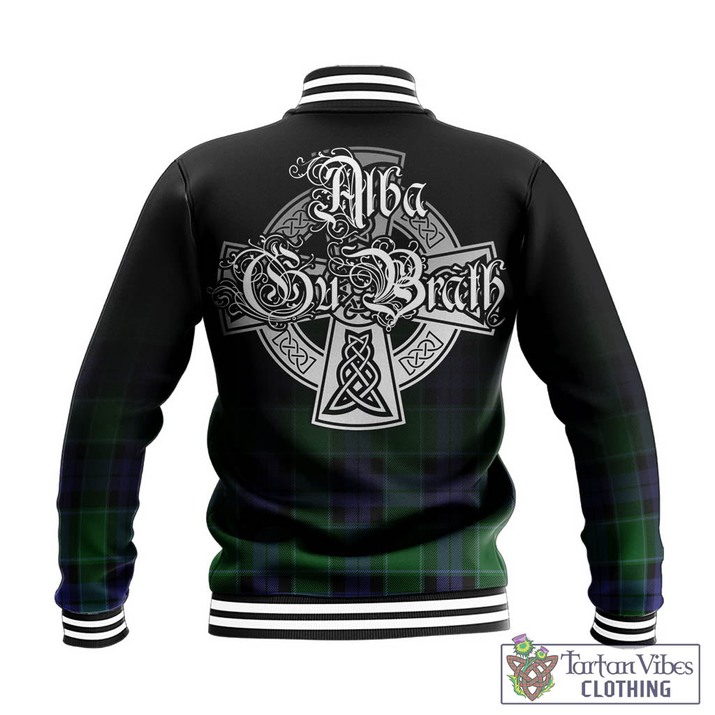 Haldane Tartan Baseball Jacket Featuring Alba Gu Brath Family Crest Celtic Inspired - Tartan Vibes Clothing