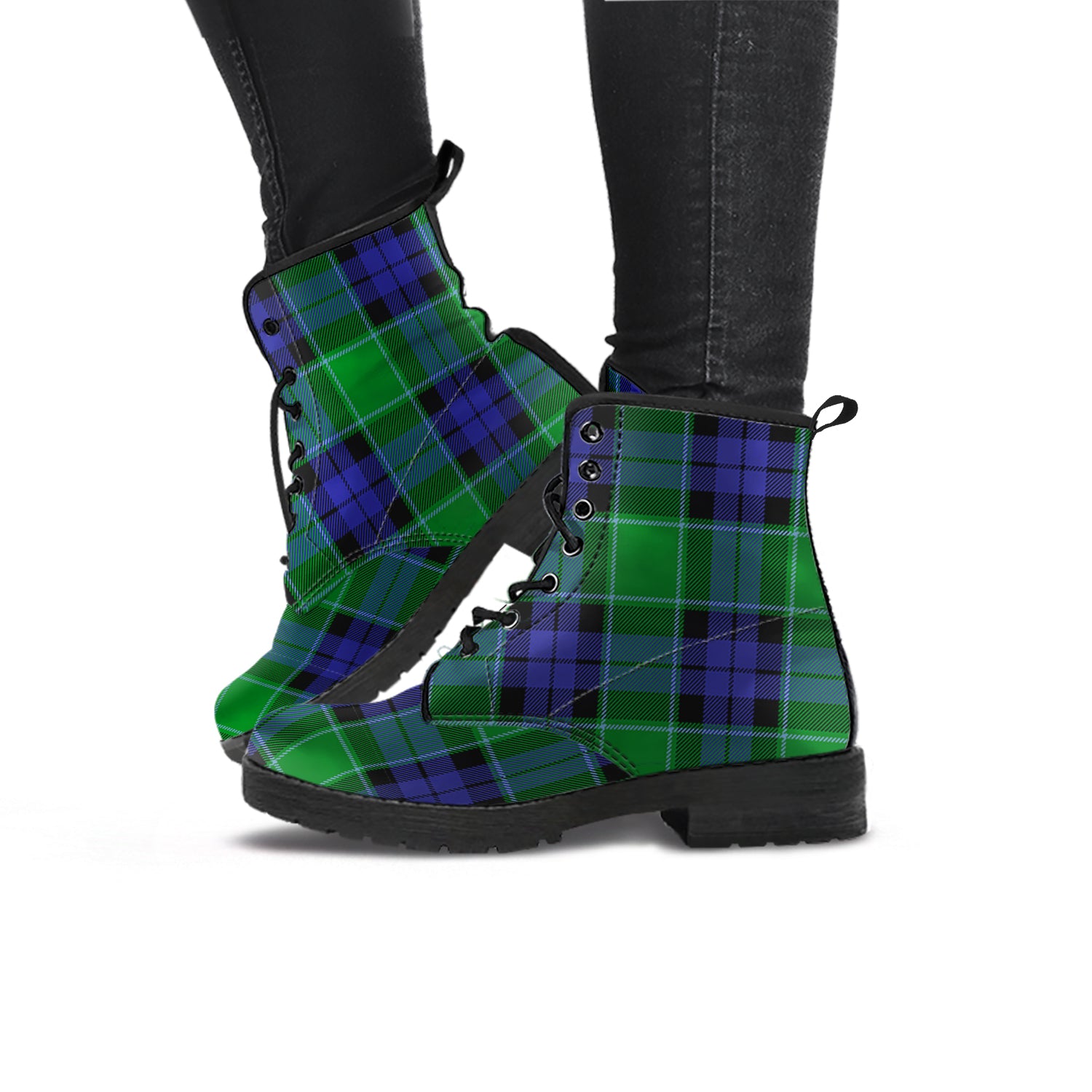 Haldane Tartan Leather Boots - Tartan Vibes Clothing