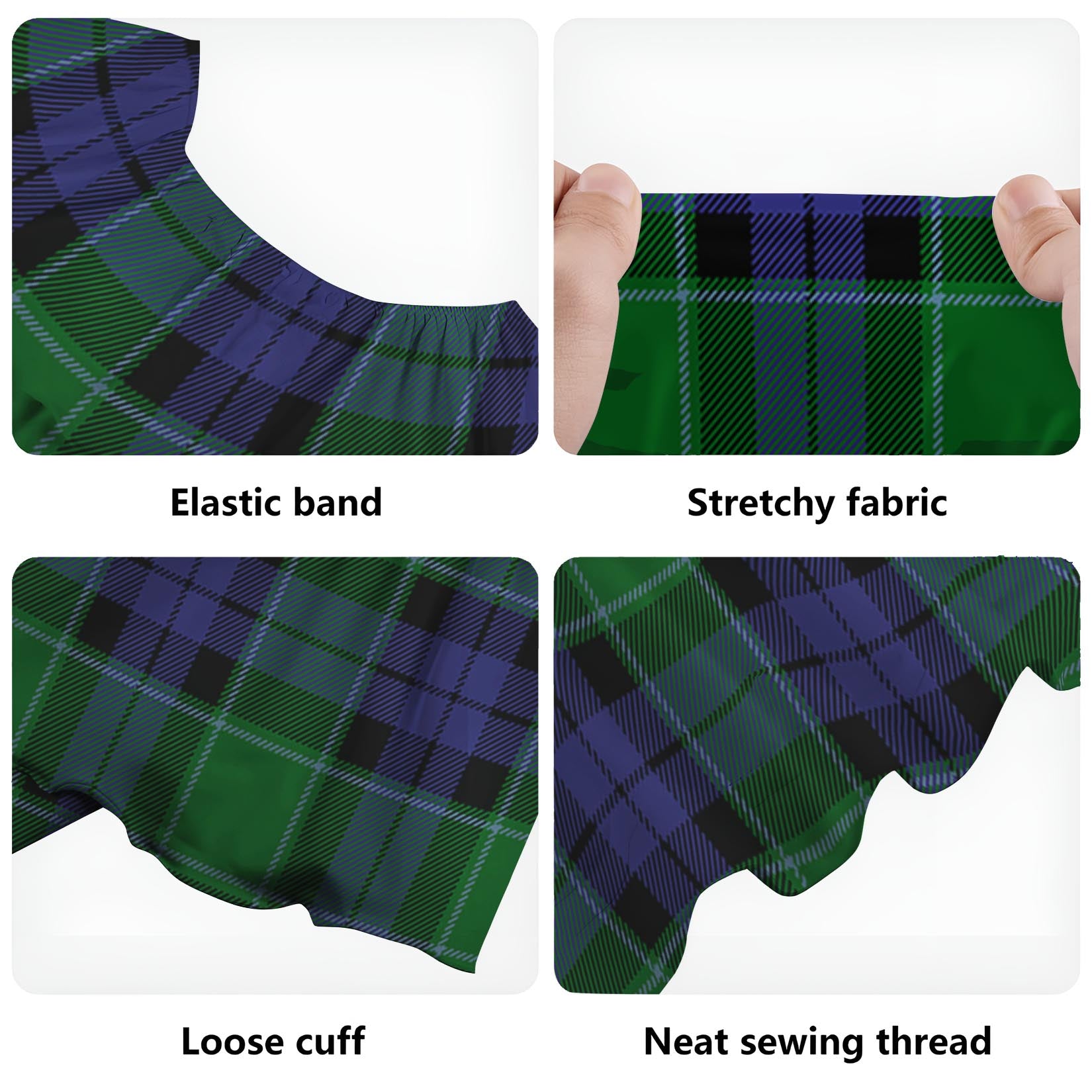 Haldane Tartan Off Shoulder Long Dress - Tartan Vibes Clothing