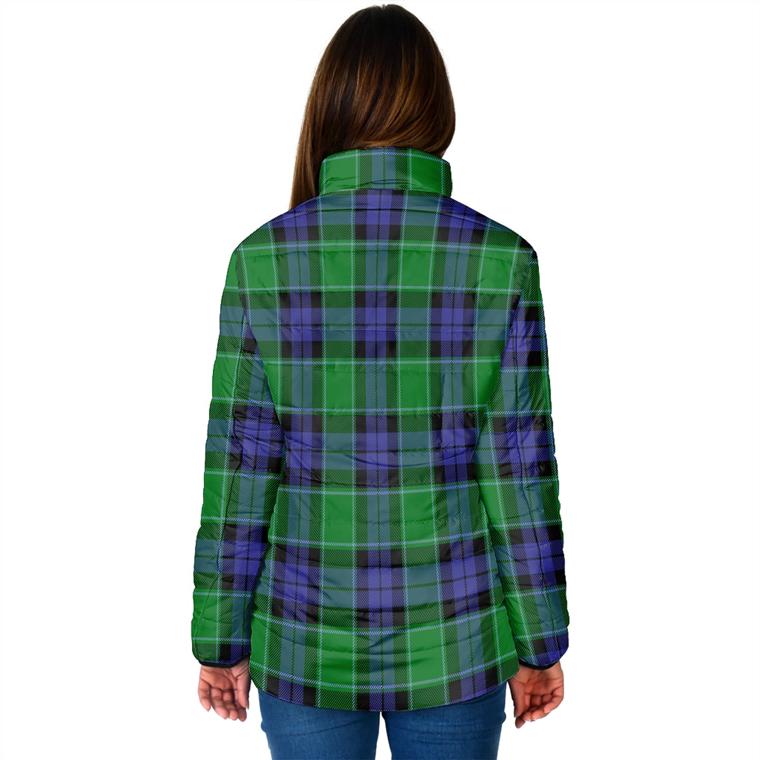 Haldane Tartan Padded Jacket with Family Crest - Tartan Vibes Clothing