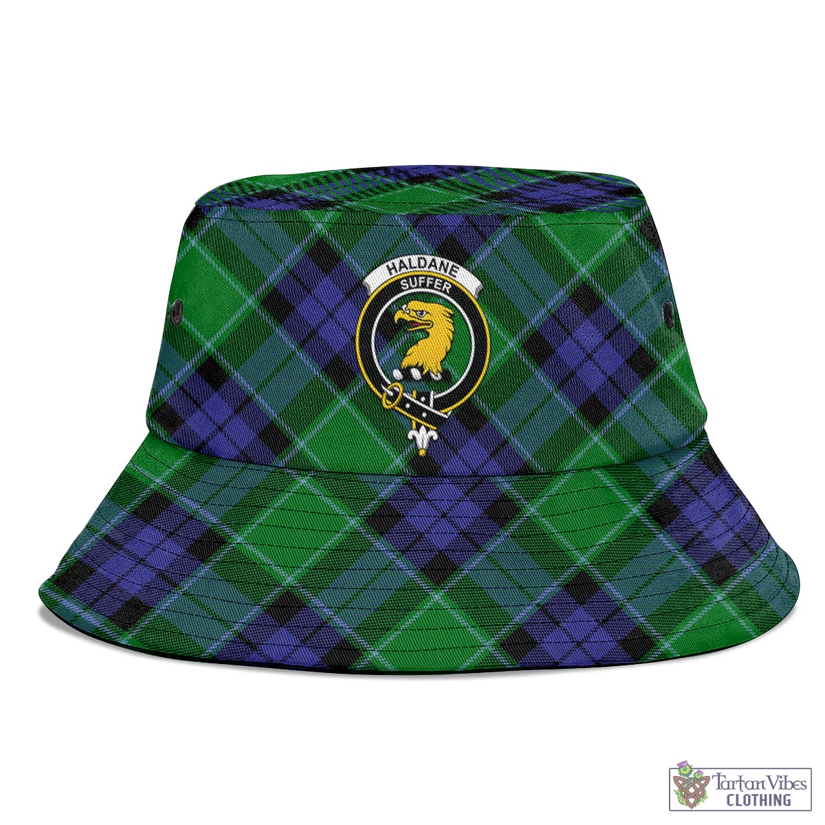 Haldane Tartan Bucket Hat with Family Crest - Tartan Vibes Clothing