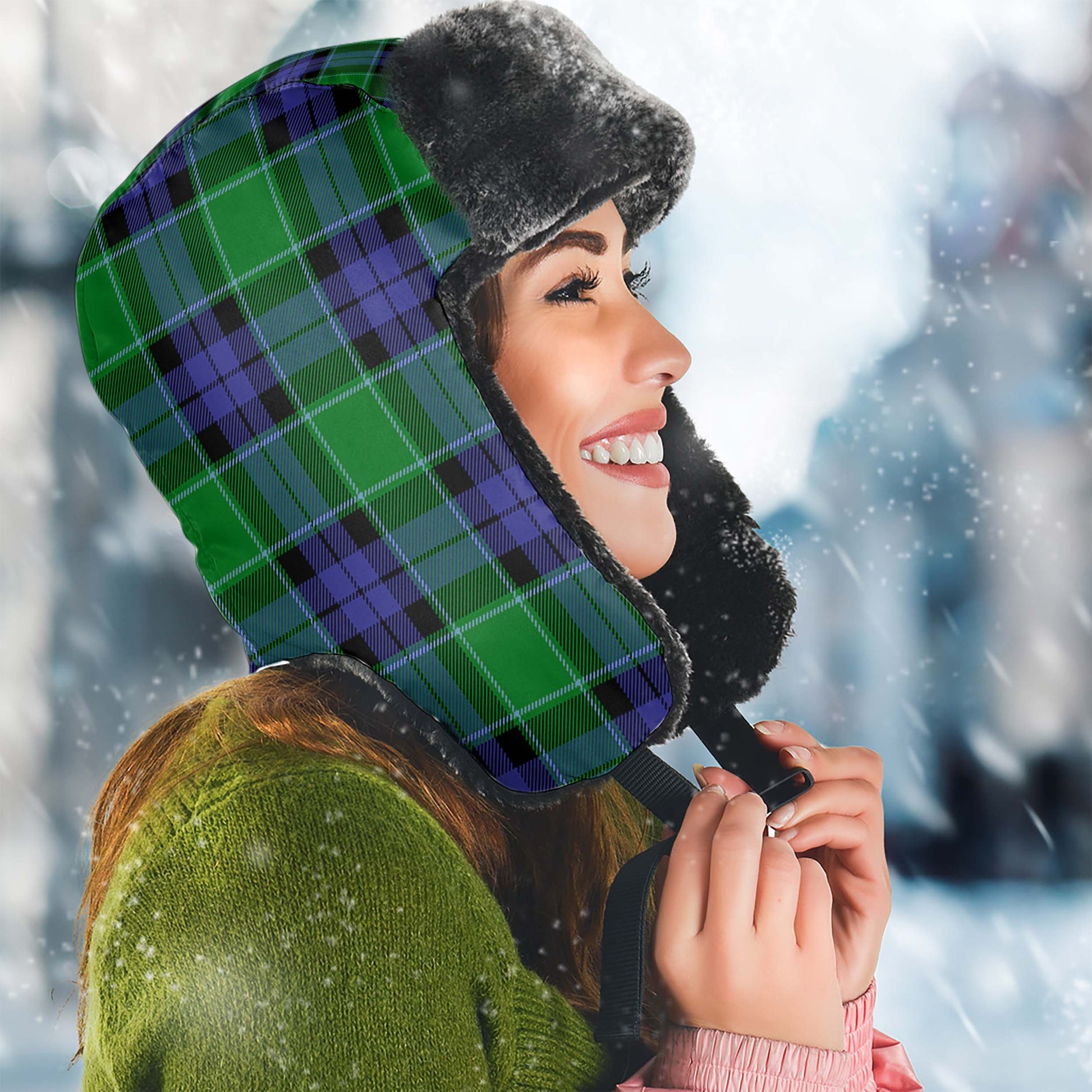 Haldane Tartan Winter Trapper Hat - Tartan Vibes Clothing