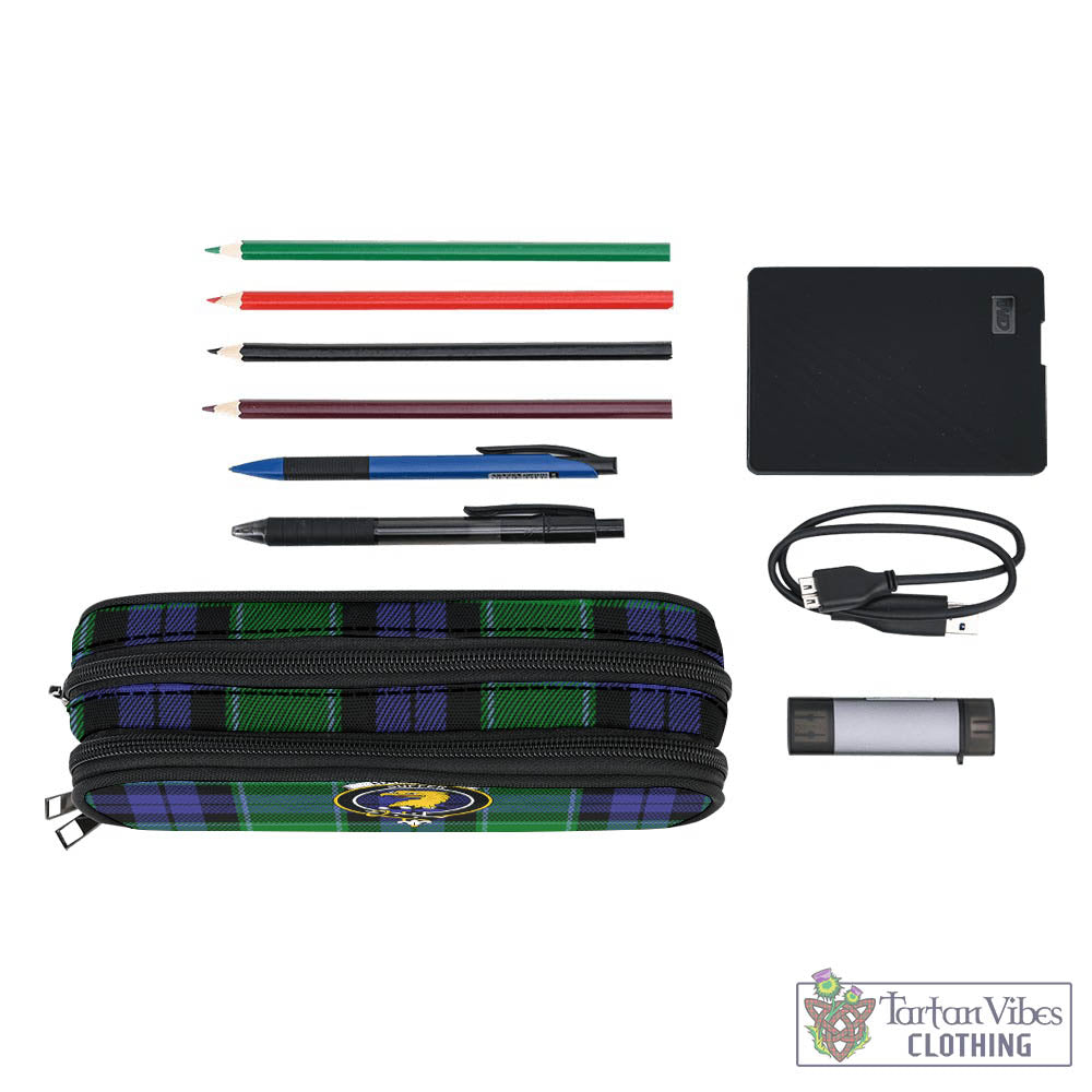 Haldane Tartan Pen and Pencil Case with Family Crest - Tartan Vibes Clothing