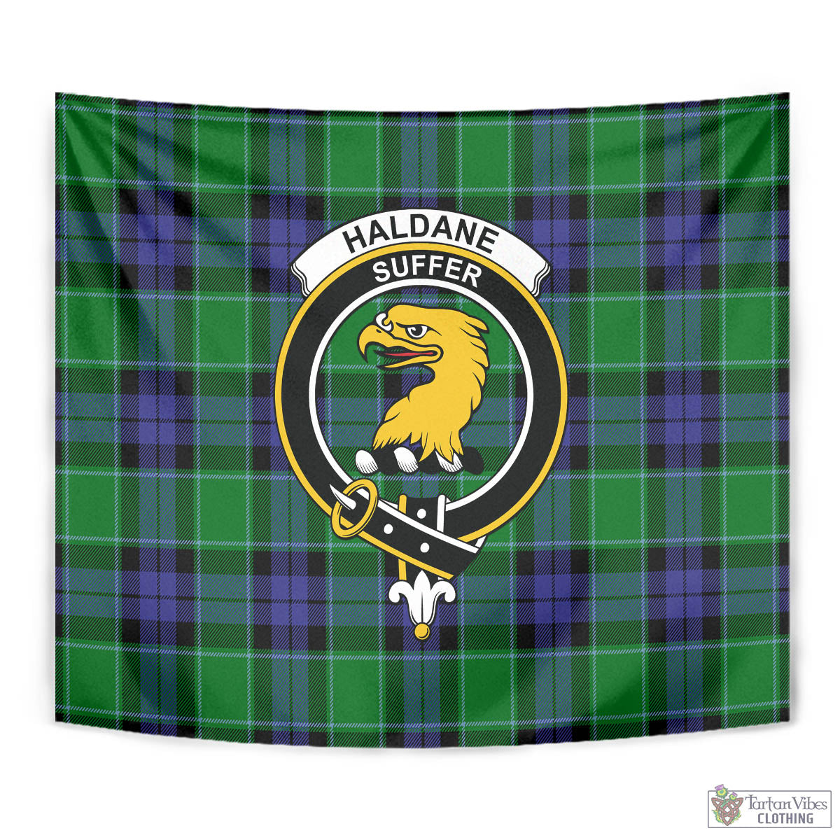 Haldane Tartan Tapestry Wall Hanging and Home Decor for Room with Family Crest - Tartan Vibes Clothing