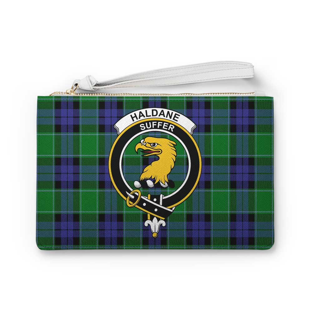 Tartan Vibes Clothing Haldane Family Crest Tartan Clutch Bag