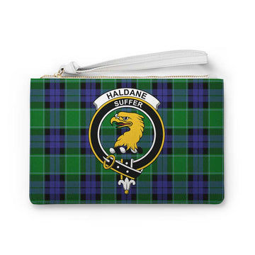 Tartan Vibes Clothing Haldane Family Crest Tartan Clutch Bag