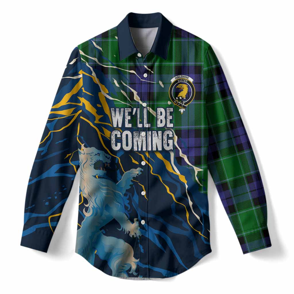Haldane Scotland Tartan Women Casual Shirt WC2026 Football - We'll Be Coming