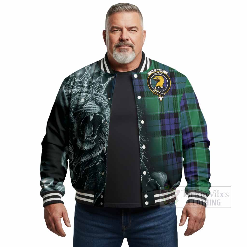 Haldane Tartan Baseball Jacket Roaring Lion Heritage