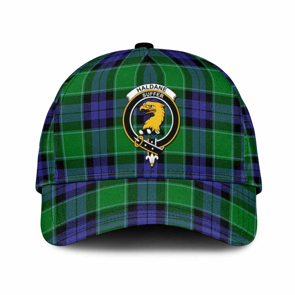 Haldane Tartan Classic Cap with Family Crest