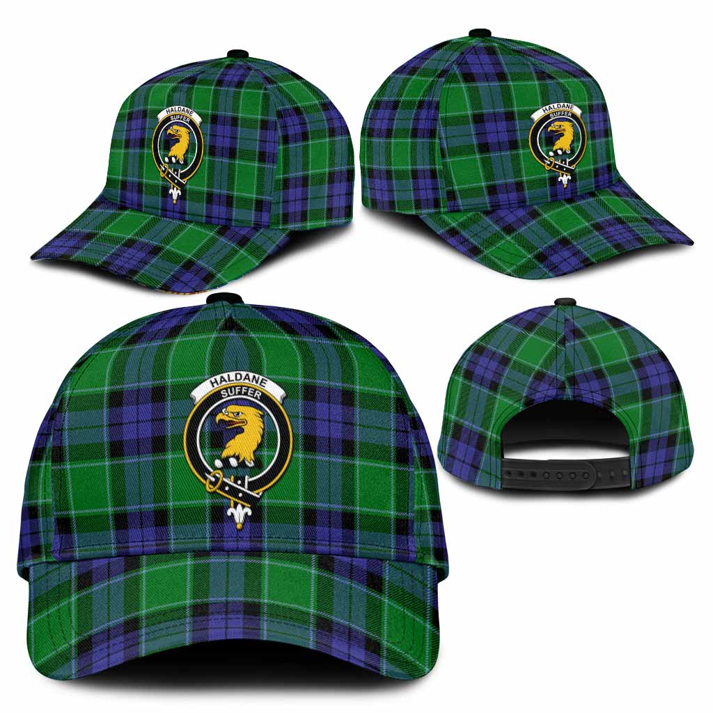 Haldane Tartan Classic Cap with Family Crest