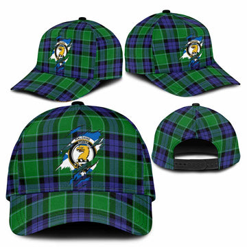 Haldane Tartan Classic Cap with Family Crest In Me Style