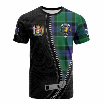 Haldane Tartan Cotton T-shirt New Zealand Pattern Unique Zipper Stylized
