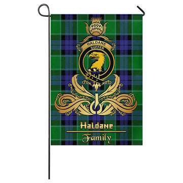 Haldane Tartan Garden Flag with Highland Thistle Cherish Family Crest Style