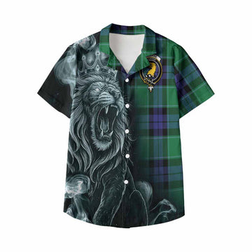 Haldane Tartan Kid Hawaiian Shirt Roaring Lion Heritage