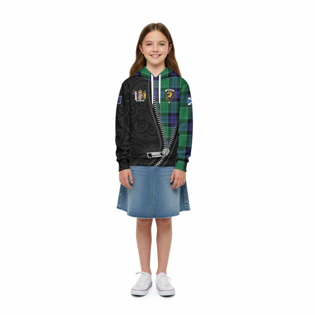 Haldane Tartan Kid Hoodie New Zealand Pattern Unique Zipper Stylized