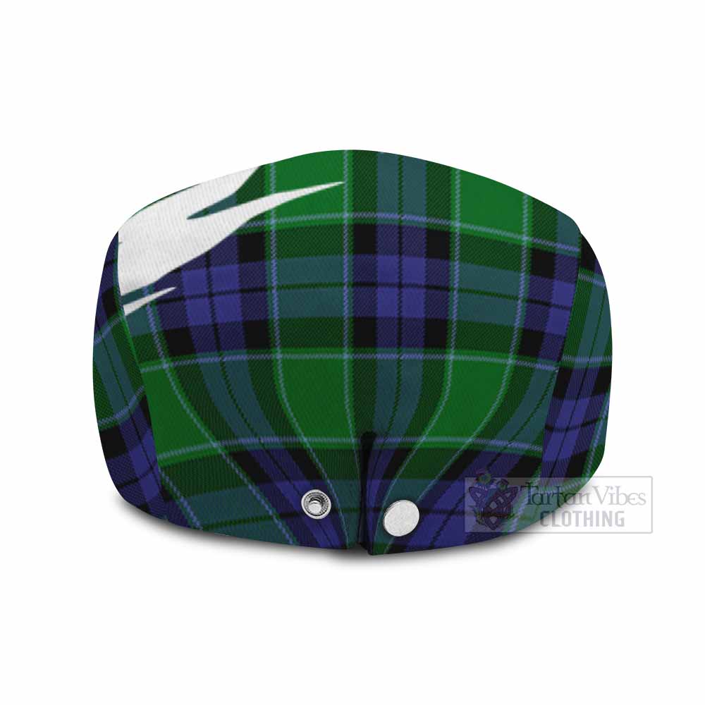 Haldane Tartan Loch Ness Monster Scottish Heritage Art Flat Cap, Jeff Cap