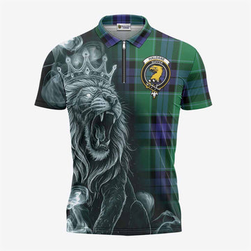 Haldane Tartan Zipper Polo Shirt Roaring Lion Heritage