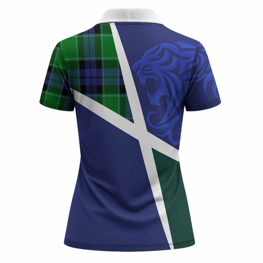 Haldane The Scottish Football Crest Women Polo Shirt Lion-Tartan Army