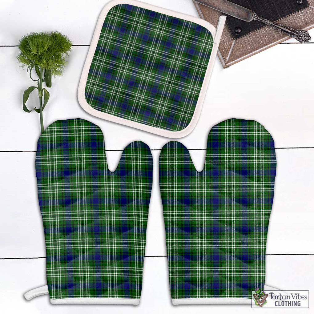 Haliburton Tartan Combo Oven Mitt & Pot-Holder Combo 2 Oven Mitt & 1 Pot-Holder Black - Tartan Vibes Clothing