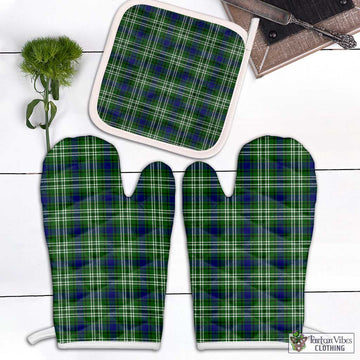 Haliburton Tartan Combo Oven Mitt & Pot-Holder Combo 2 Oven Mitt & 1 Pot-Holder Black - Tartan Vibes Clothing