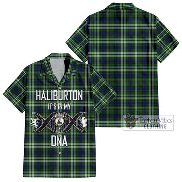 Haliburton Tartan Hawaiian Shirt with Family Crest DNA In Me Style Kid - Tartan Vibes Clothing