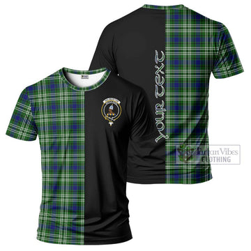 Haliburton Tartan T-Shirt with Family Crest and Half Of Me Style Kid's Shirt - Tartan Vibes Clothing