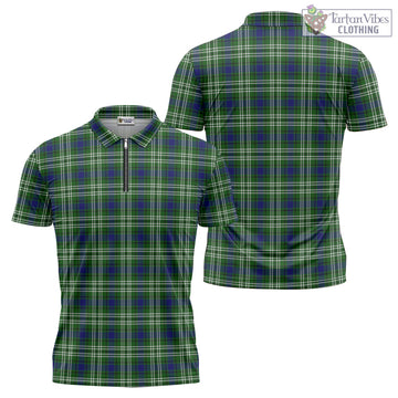 Haliburton Tartan Zipper Polo Shirt Unisex - Tartan Vibes Clothing