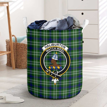 Haliburton Tartan Laundry Basket with Family Crest One Size - Tartan Vibes Clothing