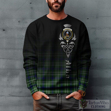 Haliburton Tartan Sweatshirt Featuring Alba Gu Brath Family Crest Celtic Inspired