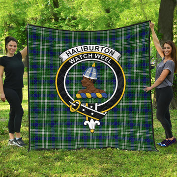 haliburton-tartan-quilt-with-family-crest