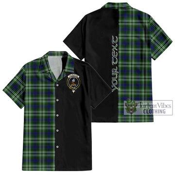 Haliburton Tartan Hawaiian Shirt with Family Crest and Half Of Me Style Kid - Tartan Vibes Clothing
