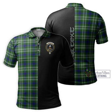 Haliburton Tartan Polo Shirt with Family Crest and Half Of Me Style Kid - Tartan Vibes Clothing