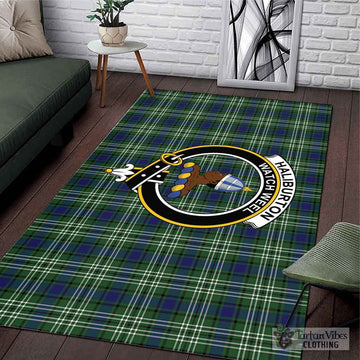 Haliburton Tartan Area Rug with Family Crest L 59*86 inch (150x220 cm) - Tartan Vibes Clothing