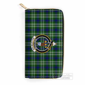 Tartan Vibes Clothing Haliburton Tartan Women's Leather Wallet with Family Crest