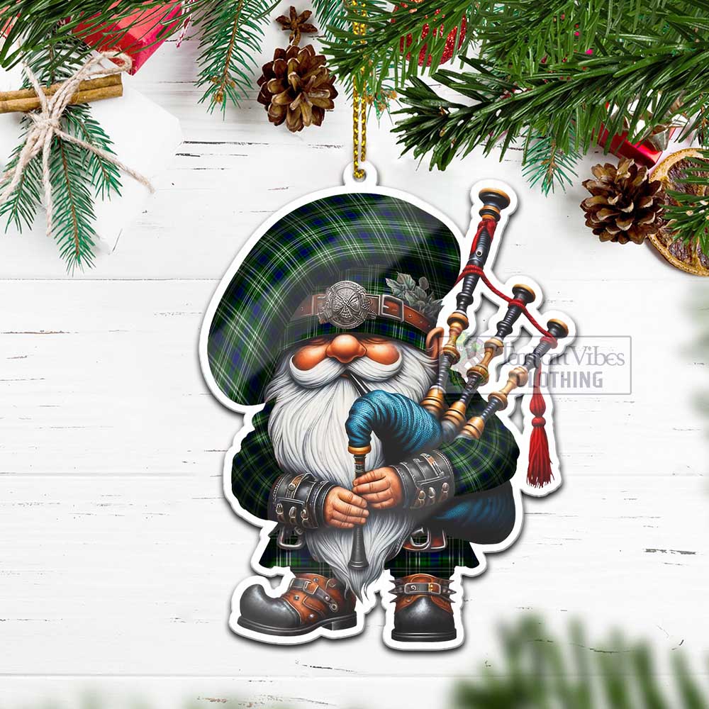 Haliburton Tartan Bagpiper Gnome Christmas Ornament - Tartan Vibes Clothing