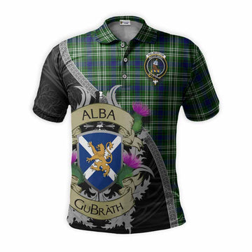 Haliburton Tartan Family Crest Polo Shirt Lion Rampant Royal Thistle Shield Celtic Inspired Kid - Tartan Vibes Clothing