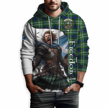 Haliburton Crest Tartan Hoodie Inspired by the Freedom of Scottish Warrior Pullover Hoodie - Tartan Vibes Clothing